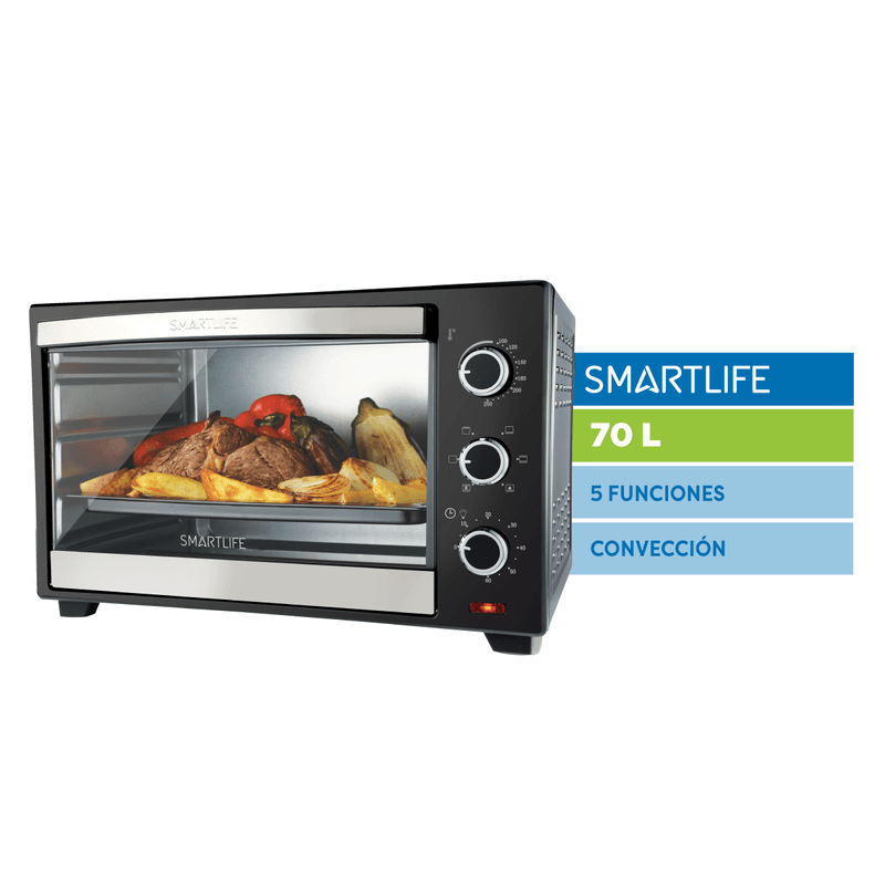 Horno Smartlife Eléctrico SL-TO0070PN con Convección 70 L