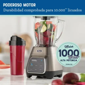 Licuadora Oster Jarra De Vidrio 1000W Con Vaso Blend And Go - OSTER