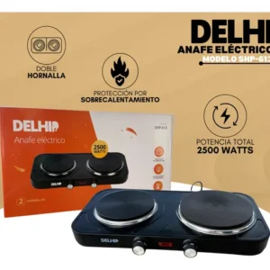 Anafe Electrica 2 Hornallas Portatil 2500w Delhi Negro