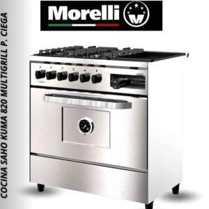 *👩🏻‍🍳COCINA INDUSTRIAL SAHO KUMA 820 MULTIGRILL "4" HORNALLA ➡️•PUERTA CIEGA