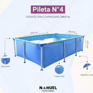 🤽🏻‍♀️PILETA DE LONA NAHUEL N°4⛱️
