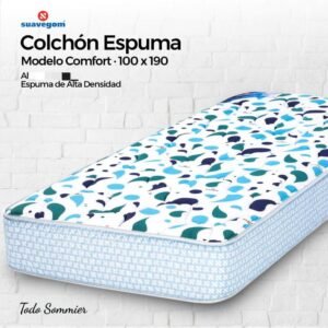 ↘️COLCHON SUAVEGOM COMFORT ↙️(100x190)1 PLAZA Y MEDIA
