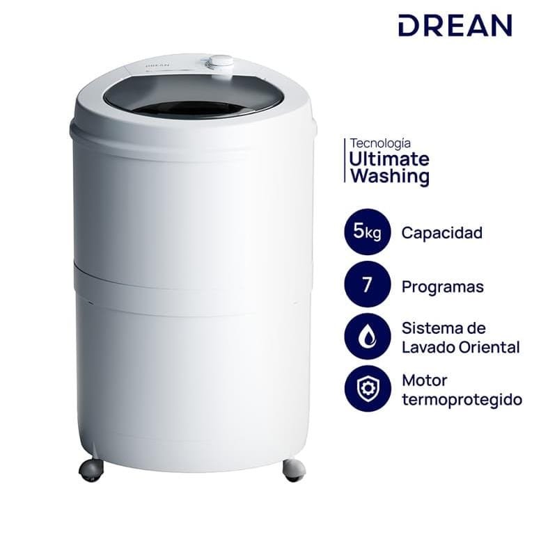 LAVARROPA A PALETA SEMIAUTOMÁTICO DREAN "5" KILOS✨MODELO:LRPK57SB