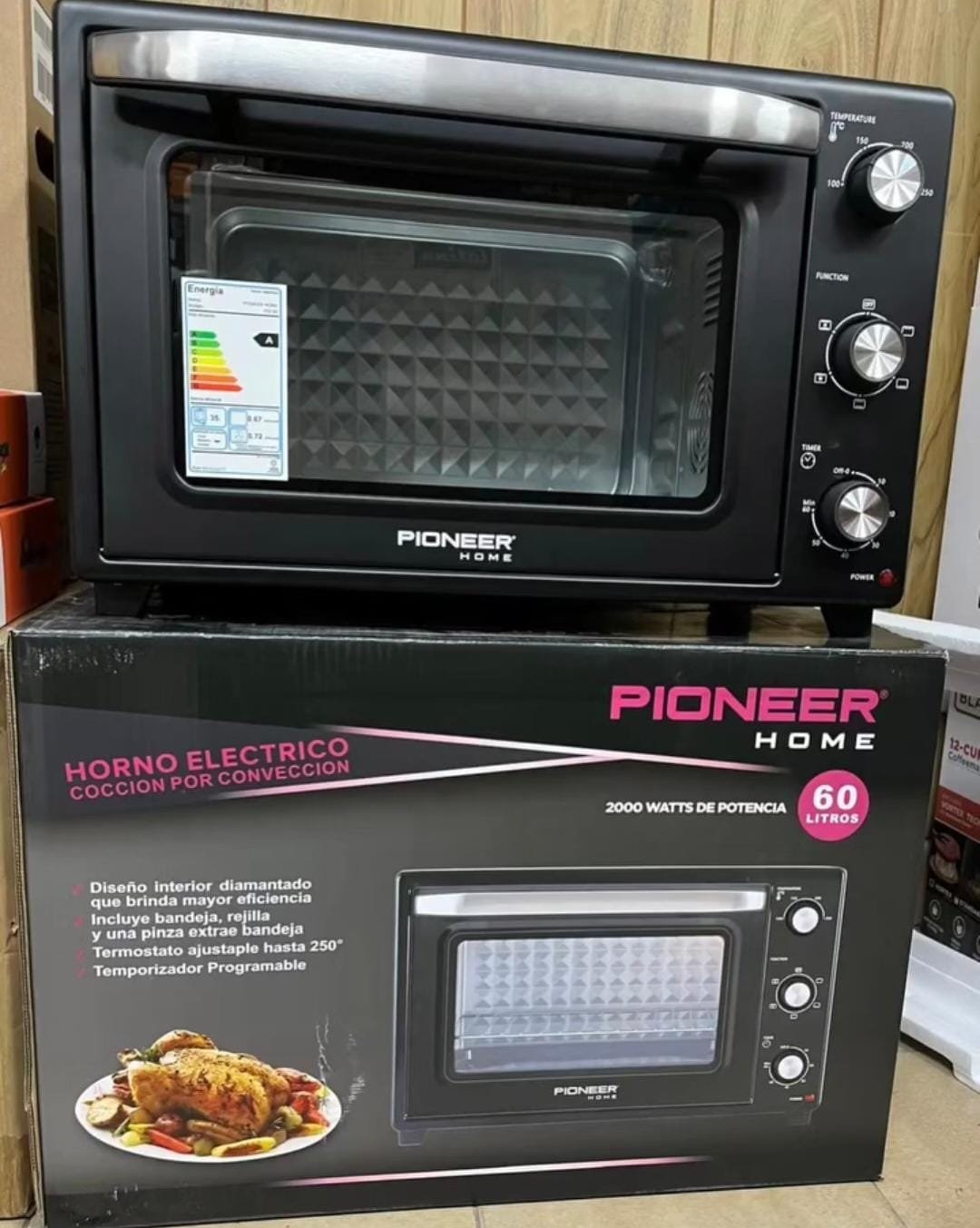 *HORNO ELECTRICO PIONEER HOME "60 LITRO" CON GRILL🥘*"MODELO:PIO60