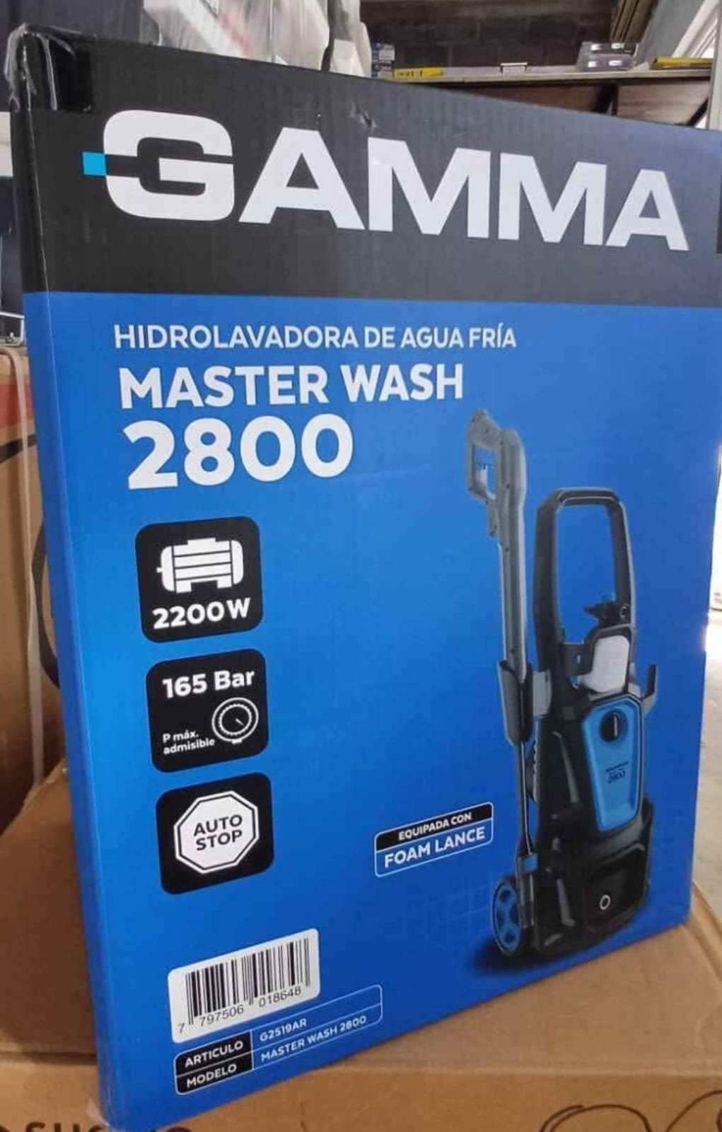 HIDROLAVADORA GAMMA DE AGUA FRIA "MASTER WASH" 2800 MODELO:G2519AR