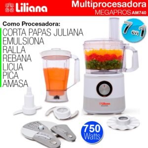 Licuadora Liliana Blacklic Al310 Jarra 1.5l Molinillo Cafe