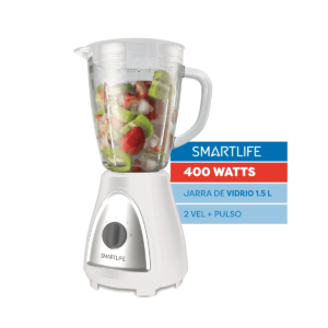 Licuadora Smartlife Jarra Vidrio 1.5L 400w Sl-bl1008wpn