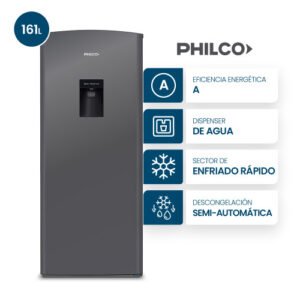 Heladera Philco One Door Cíclica con Dispenser 161L Plata - PHSD179PD2