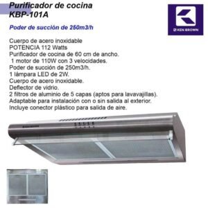 *👩🏻‍🍳PURIFICADOR DE COCINA KEN BROWN 🌬️MODELO:KBP-101A