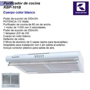 🌬️🤍PURIFICADOR DE COCINA KEN BROWN👩🏻‍🍳MODELO:KBP-101B