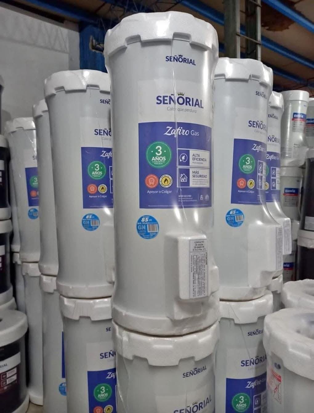 💧TERMOTANQUE SEÑORIAL ZAFIRO MULTIGAS "85" LITROS MODELO:TSZ-85