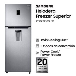 🍓HELADERA SAMSUNG NO FROST "380" LITROS INOX🍉🧊MODELO:RT38K5932SL
