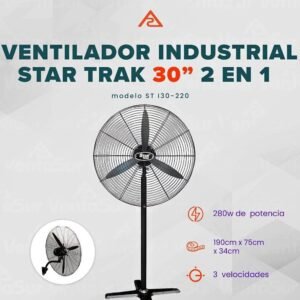 🌬️VENTILADOR INDUSTRIAL STAR TRAK "30" PULGADA 2 EN 1🌬️MODELO:ST-130-220