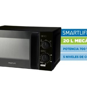 👩🏻‍🍳MICROONDAS SMARTLIFE "20" LITROS BLACK👩🏻‍🍳MODELO:SL-MW02OMMB