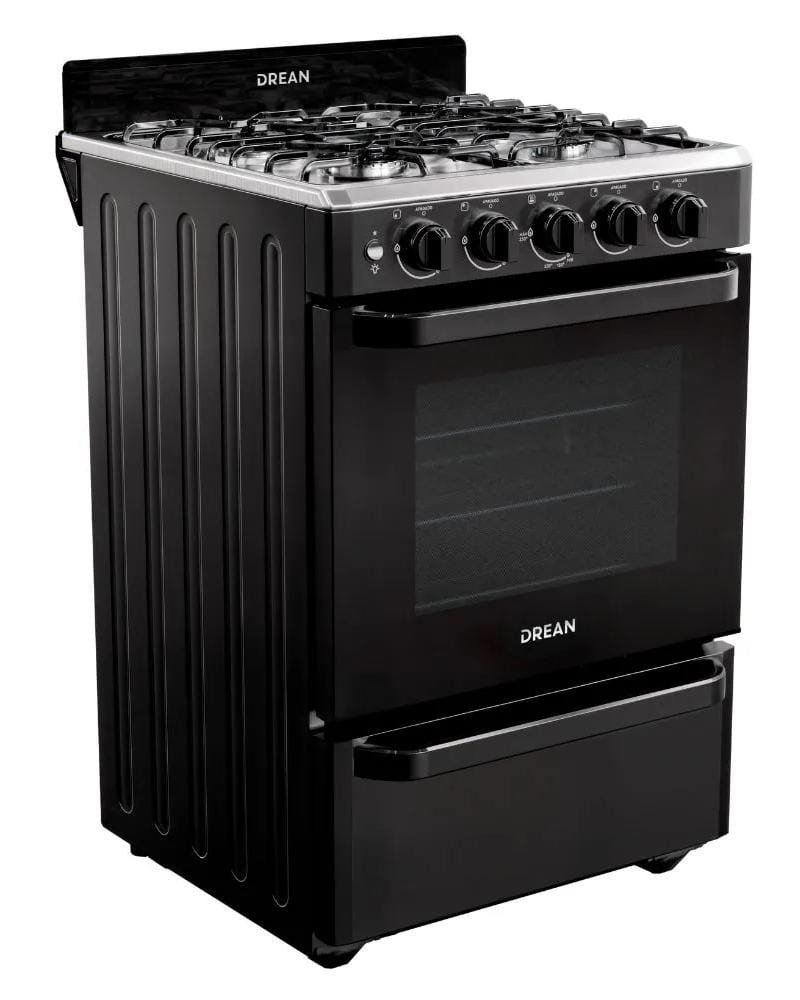 👩🏻🍳COCINA DREAN MULTIGAS 56CM BLACK BRILLANTE👩🏻🍳MODRLO:CD5603ANO
