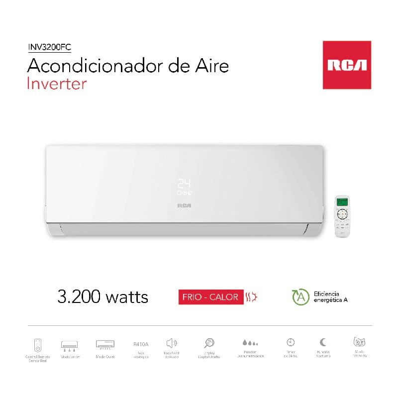 🌬️AIRE ACONDICIONADO RCA INVERTER "3200" WTTS"🌬️* FRIO | CALOR