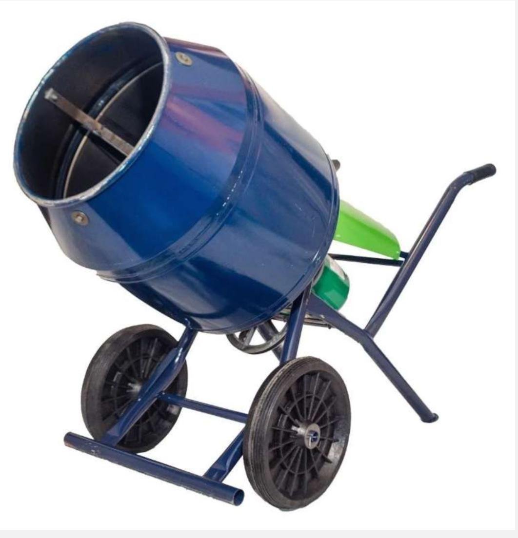 🪣HORMIGONERA "130" LITROS CON MOTOR DAF 3/4HP, PROTECTOR TÉRMICO, RODAMIENTO Y BLINDADOS SKF